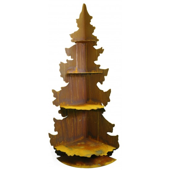XL Deko Tanne mit 4 Zwischenböden zum Dekorieren für Weihnachtsdeko