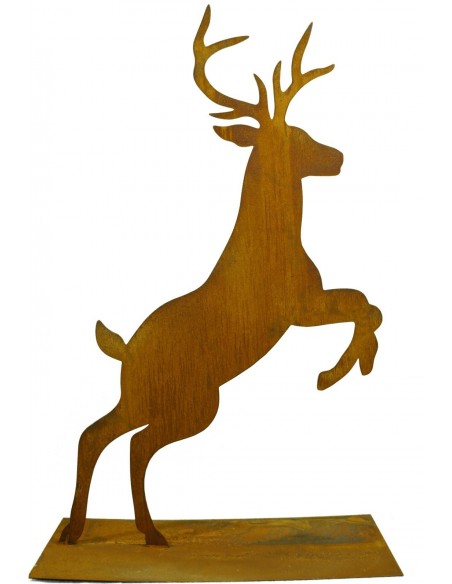 Springender Rehbock auf langer Platte155cm hoch