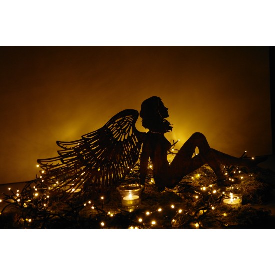 Fensterbank Deko Engel Metall