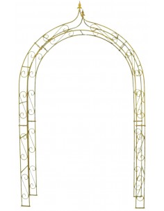 Rosenbogen doppelt aus Metall mit Spitze - Höhe 240 cm