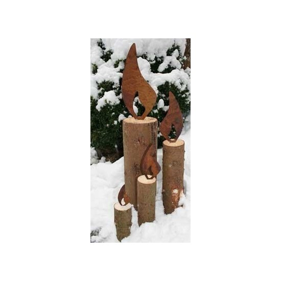 Rostige Decoflammen zum Basteln