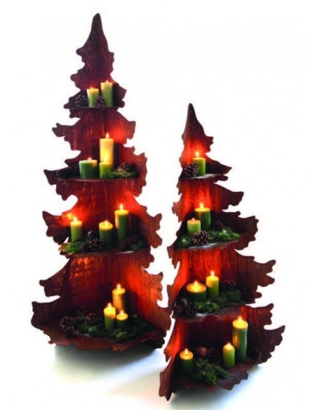 XL Deko Tanne mit 4 Zwischenböden zum Dekorieren für Weihnachtsdeko