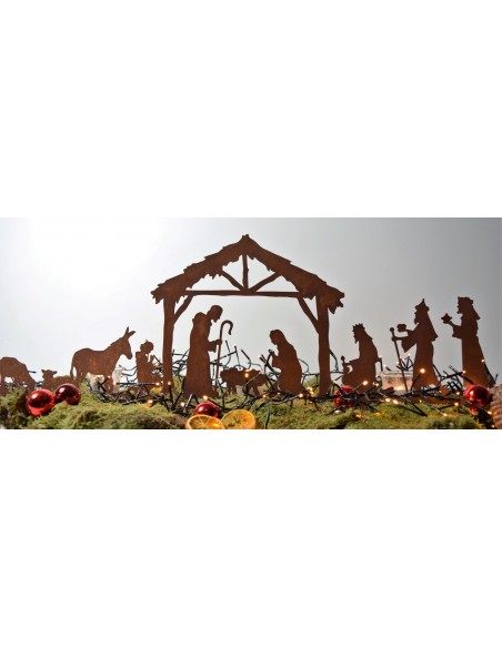 Krippenszene mitte, heilige Familie , eckige Platte  Krippenszene mitte, heilige Familie , eckige Platte