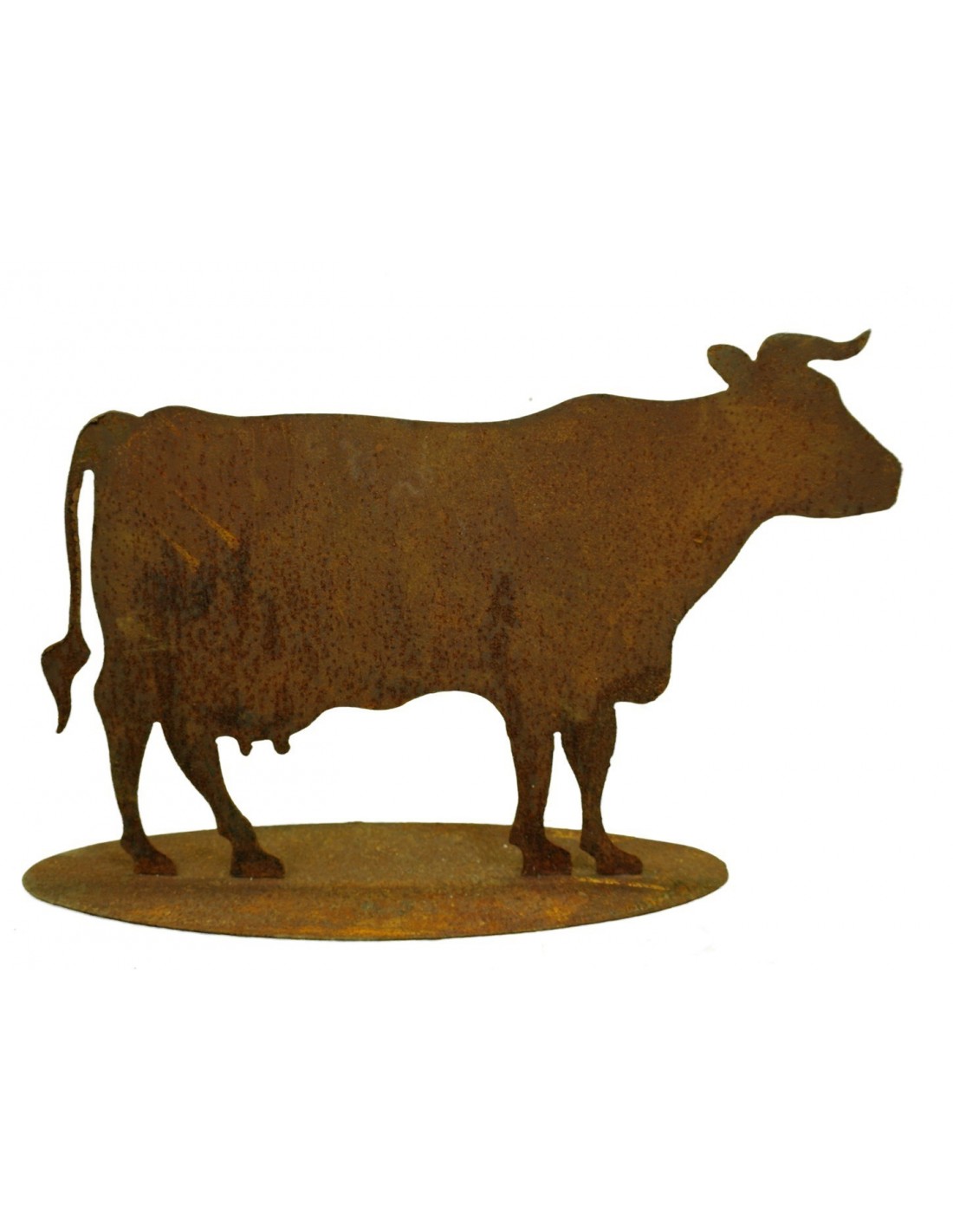 Deko Kuh Metall - seitlich stehend ohne Glocke 75 cm breit