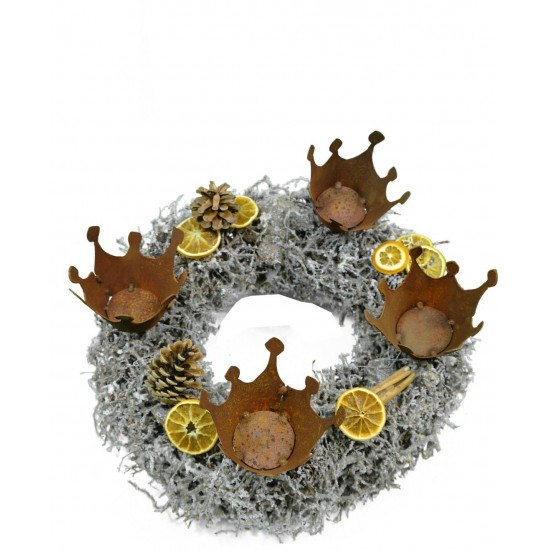 große Adventskranz Kerzenhalter Krone