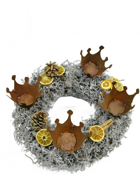 große Adventskranz Kerzenhalter Krone