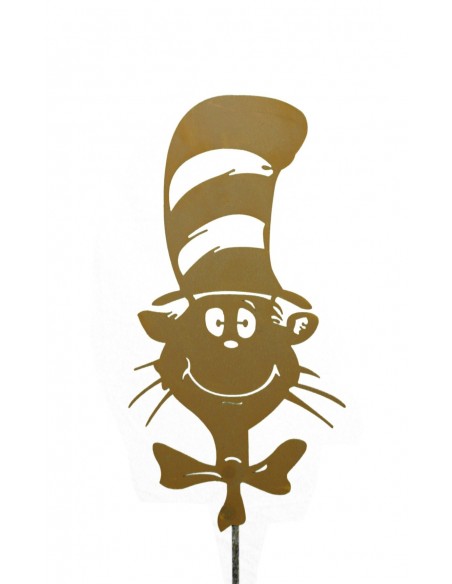 Gartenstecker Ein verrückter Kater macht Theater - lustige Gartendeko