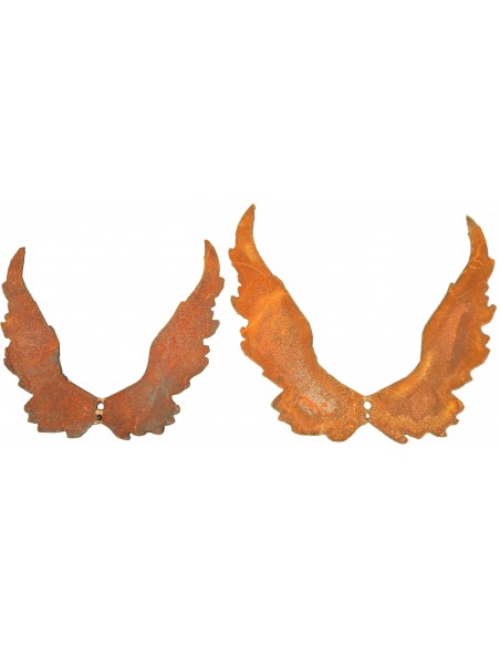 Engelsflügel aus Edelrost mit Loch zum Anbringen an Holz oder Türgestecken Engelsflügel aus Edelrost mit Loch zum Anbringen an Holz oder Türgestecken