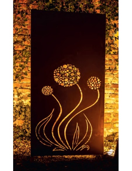 Sichtschutzwand Metall Blumen