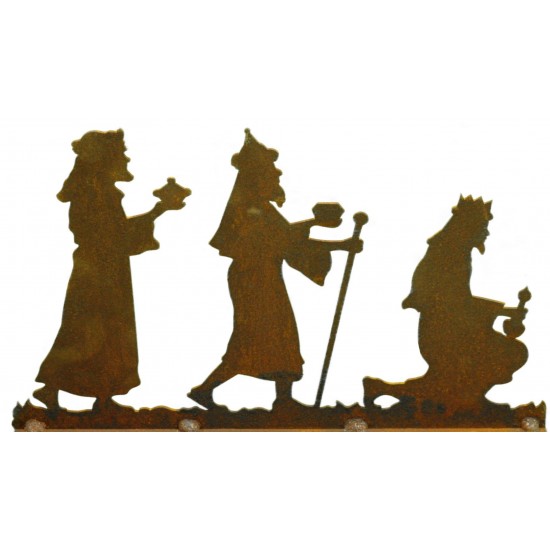 Krippenszene rechts 3 Könige , eckige Platte  Figurenhöhe 31 cm