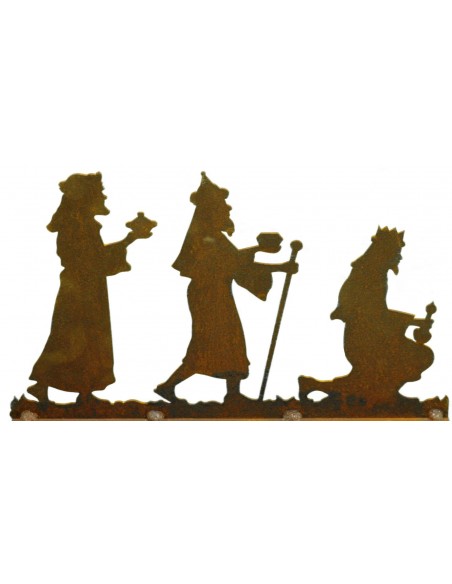 Krippenszene rechts 3 Könige , eckige Platte  Figurenhöhe 31 cm