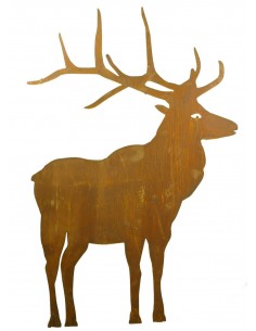 Gartendeko Edelrost Hirsch zum Stecken