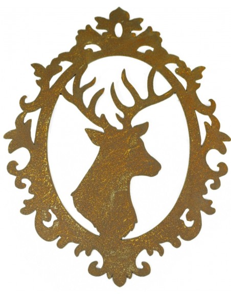 Hirsch Deko im Barokrahmen