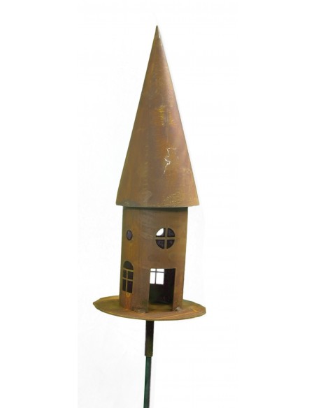Rundes Vogelhaus in eleganter Rostoptik - verschiedene Varianten Rundes Vogelhaus in eleganter Rostoptik - verschiedene Varianten