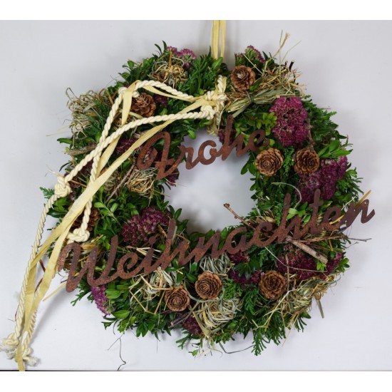 Geschenkidee zu Weihnachten - Spruch aus Edelrost "Frohe Weihnachten"