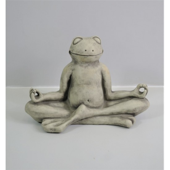 hübscher Stabiler und aktiver Yoga Frosch-,Breite 28 cm Maison en France Frosch für Haus und Garten 