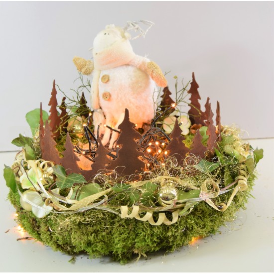 Winterdekoration Waldring - Tischdekoration aus Edelrost