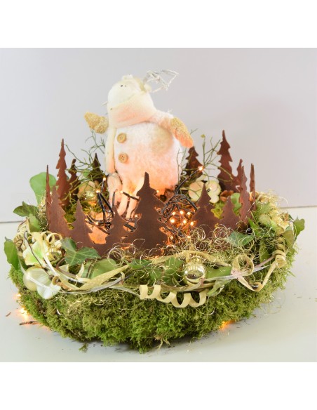 Winterdekoration Waldring - Tischdekoration aus Edelrost