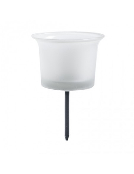 Adventskranz Kerzenhalter Milchglas mit Dorn zum Stecken