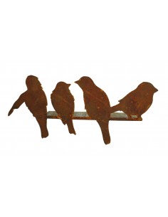 Kantenhocker mit Vögeln perfekt als Dekoration für Garten oder Fensterbank
