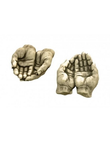 Grabschmuck Männerhände aus Stein mit Rosteffekt 21 cm lang Grabschmuck Männerhände aus Stein mit Rosteffekt 21 cm lang