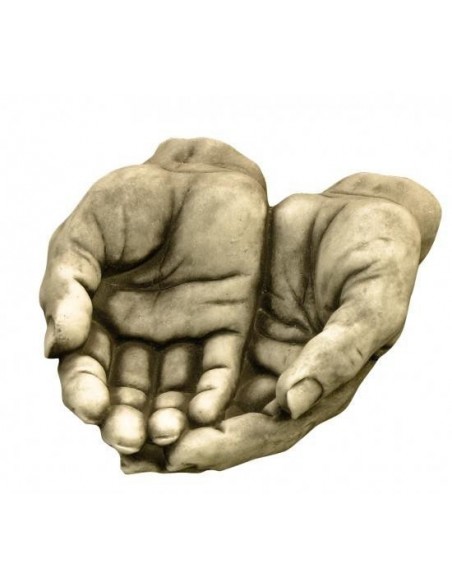 Grabschmuck Männerhände aus Stein mit Rosteffekt 21 cm lang Grabschmuck Männerhände aus Stein mit Rosteffekt 21 cm lang