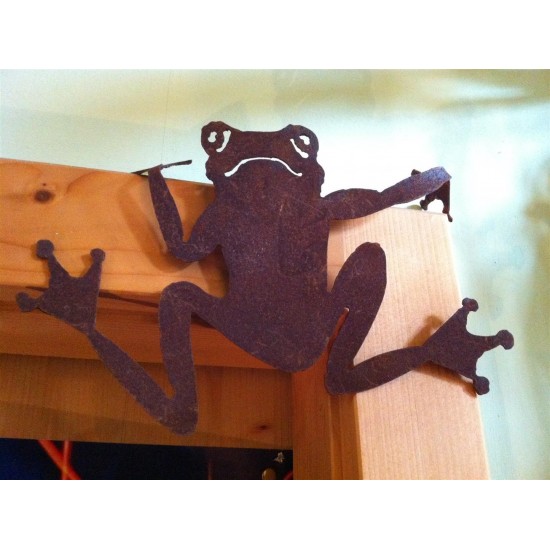 Gartenteich Rost Frosch zum Einhängen netter kleiner Laubrosch zum Einhängen an eine Wand. Ideal für Teich und Garten, aber auch