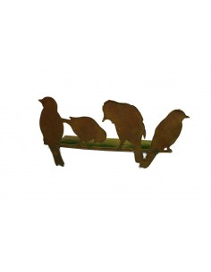 Kantenhocker mit Vögeln perfekt als Dekoration für Garten oder Fensterbank