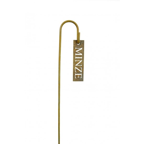 Minze Kräuterschild als Gartenstecker