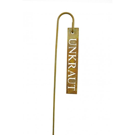 lustiger Gartenstecker Kräuter Unkraut