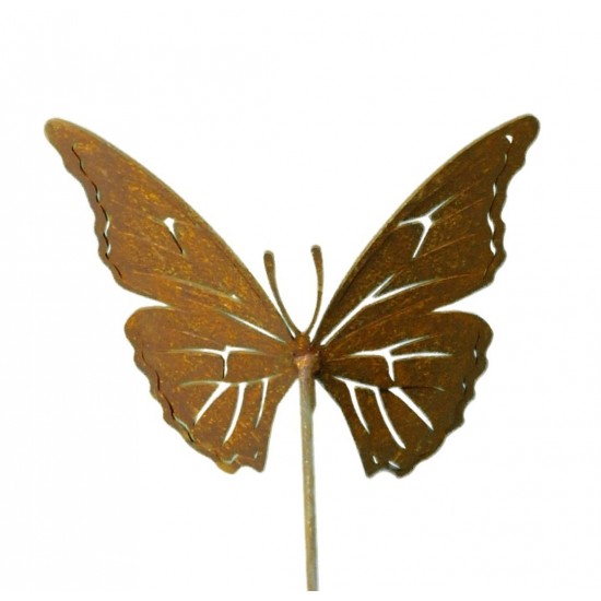 Rost Schmetterling Dekostecker Gartenstecker Saremo Rostdeko Far1-20 + Far1-25