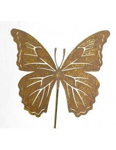 großer Wackel-Schmetterling auf 50 cm Stecker neu sehr schöner Gartenstecker 