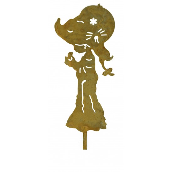 Deko Figur Kind als Gartenstecker Frühling