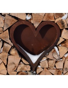 Herzige Dinge - Edelrost Dekoherzen Edelrost Herz liegend zum Bepflanzen 50 cm Edelrost Herz liegend und breit für Ihr Heim, Gar 2
