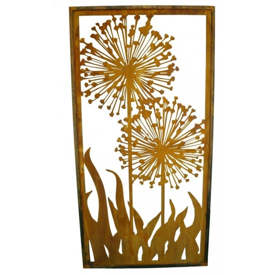 Allium Sichtschutzwand, sehr dekorative Metalldeko