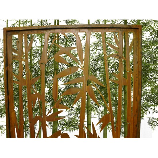 Sichtschutzwand Bambus offen Höhe 200 cm