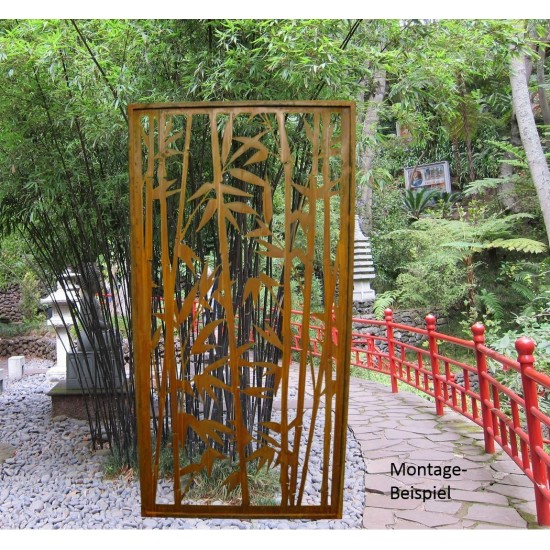 Sichtschutzwand Bambus offen Höhe 200 cm