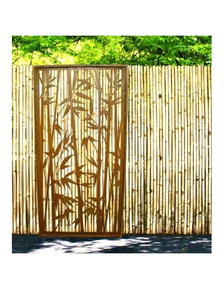 Sichtschutzwand Bambus offen Höhe 200 cm