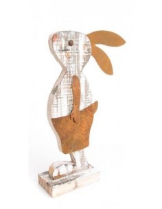 lustiger Osterhase aus Holz