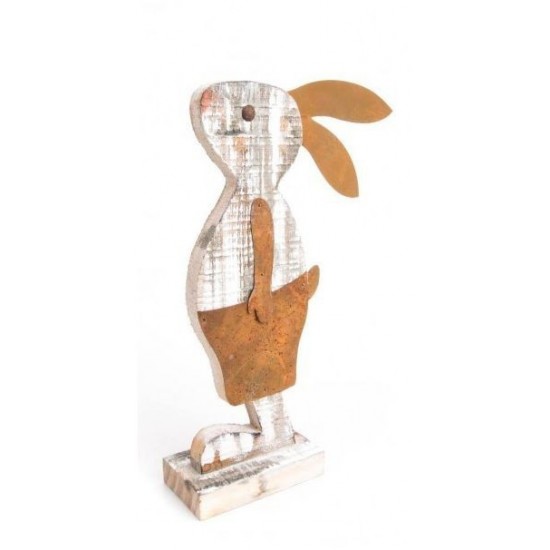 lustiger Osterhase aus Holz