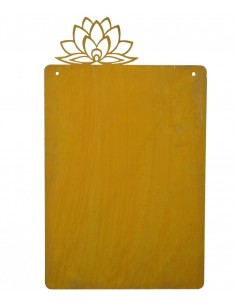 Blanko Rostschild mit Blüte zum Selbstbeschriften