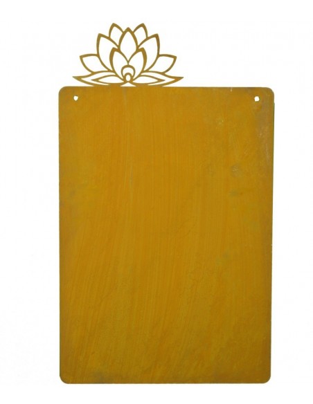 Blanko Rostschild mit Blüte zum Selbstbeschriften