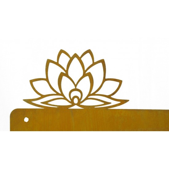 Blanko Rostschild mit Blüte zum Selbstbeschriften