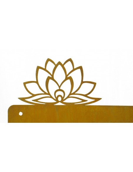 Blanko Rostschild mit Blüte zum Selbstbeschriften