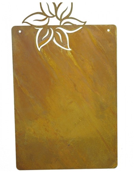 Blanko Rostschild mit Edelweiß zum Selbstbeschriften