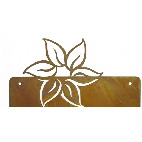 Blanko Rostschild mit Edelweiß zum Selbstbeschriften