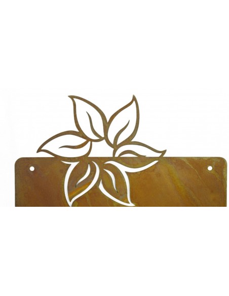 Blanko Rostschild mit Edelweiß zum Selbstbeschriften