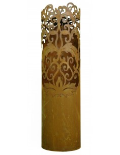 Rostsäule zum Beleuchten mit Barok Muster