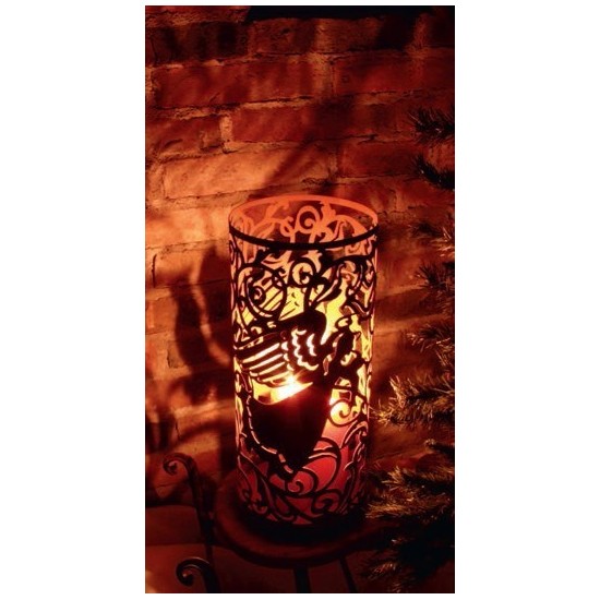 Weihnachtsdeko Edelrost Windlicht Engel filigran - Höhe 44 cm Edelrost Windlicht Engel filigran
Dieses weihnachtliche Windlicht 