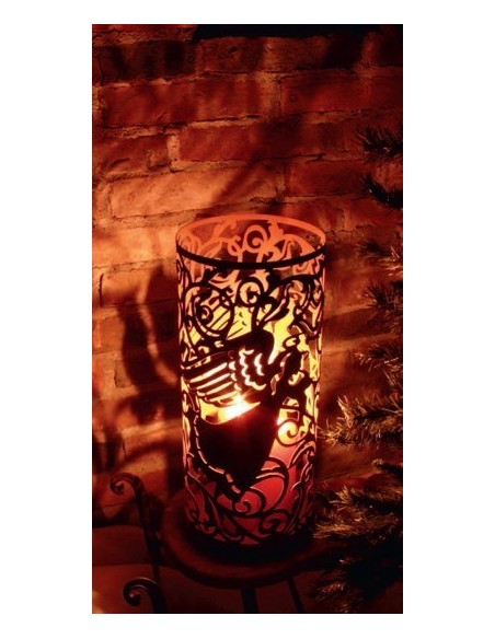 Weihnachtsdeko Edelrost Windlicht Engel filigran - Höhe 44 cm Edelrost Windlicht Engel filigran
Dieses weihnachtliche Windlicht 